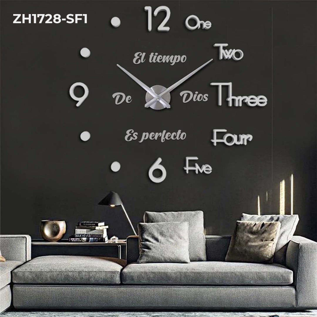 RELOJ ADHESIVO+FRASE TIEMPO
