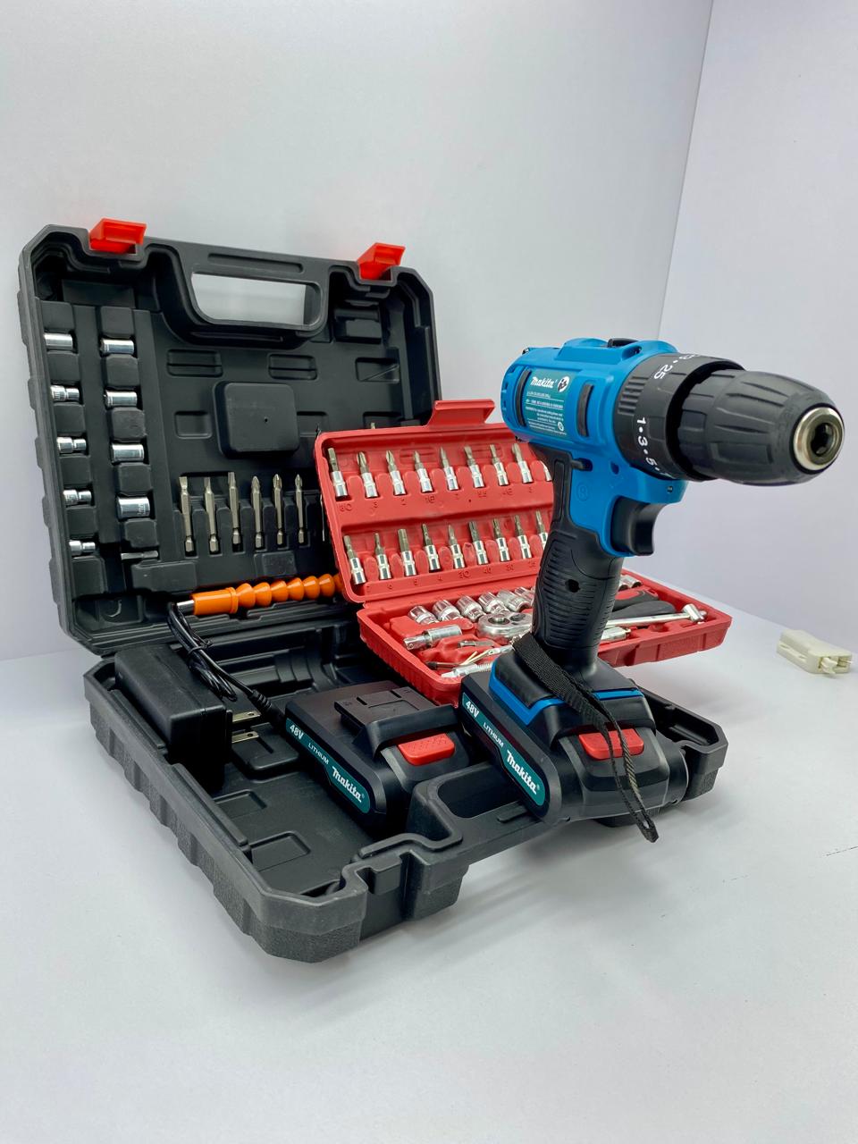 COMBO TALADRO 2 BAT + CAJA HERRAMIENTA