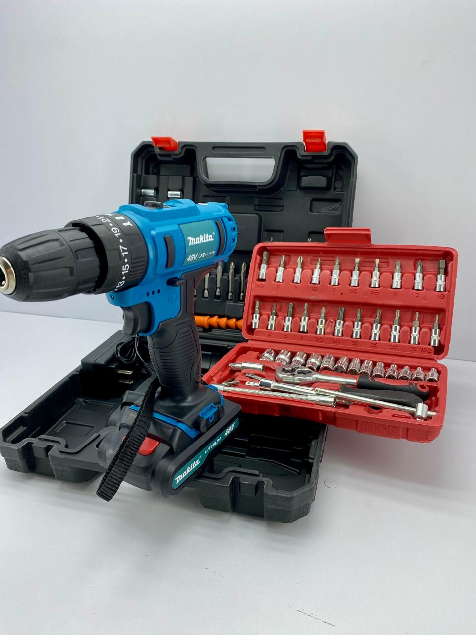 COMBO TALADRO 2 BAT + CAJA HERRAMIENTA