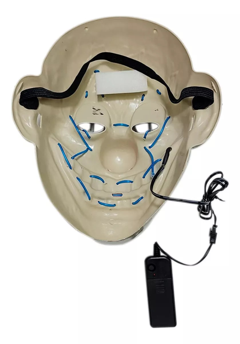 🎭 Máscara Payaso Sangriento LED – Terror Asegurado en Halloween 🎃