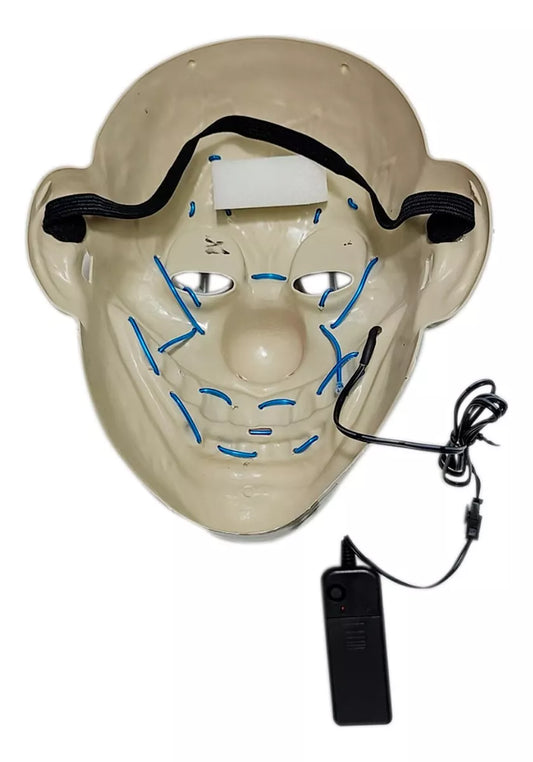 🎭 Máscara Payaso Sangriento LED – Terror Asegurado en Halloween 🎃