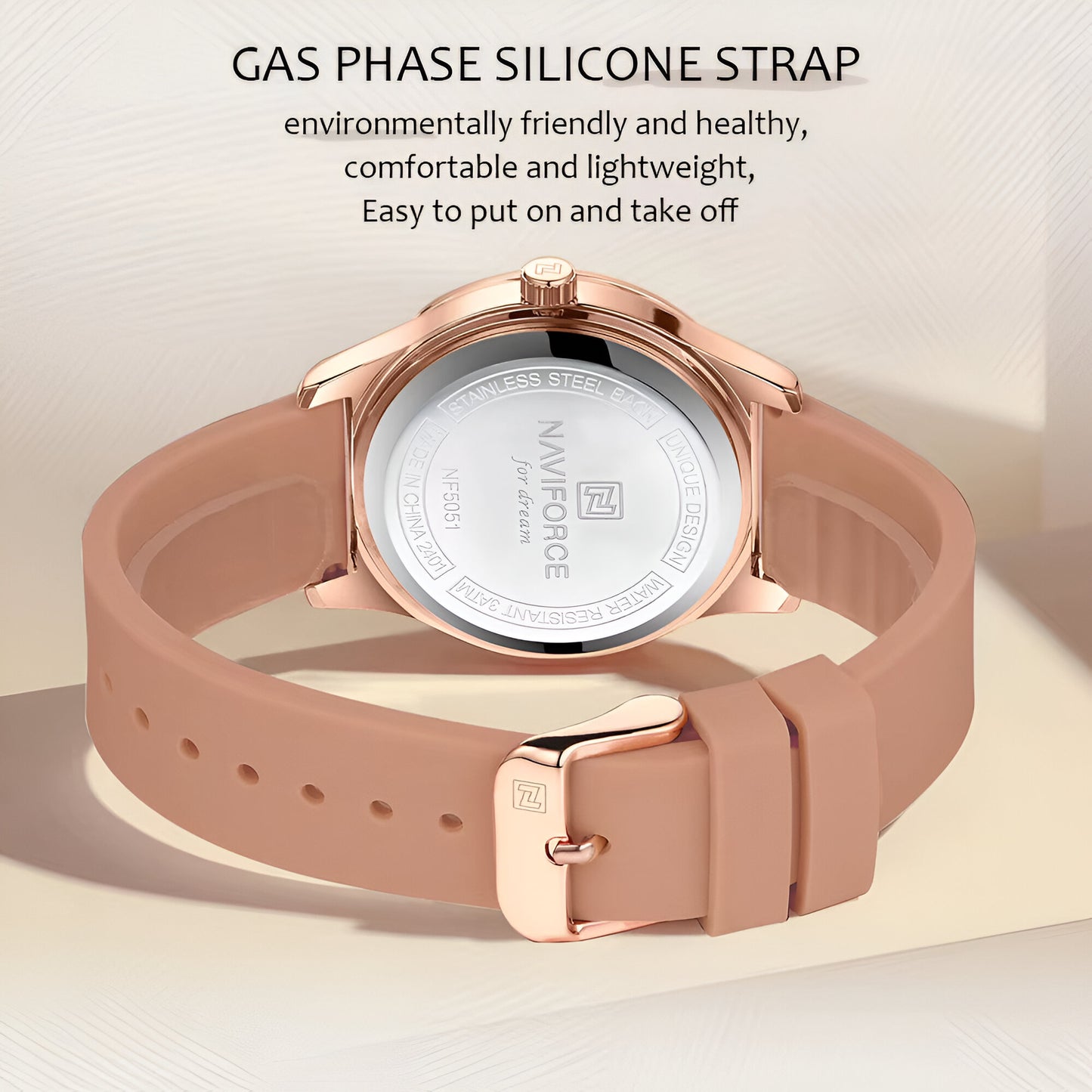 Reloj Naviforce Sport Nf5051 Mujer Goma