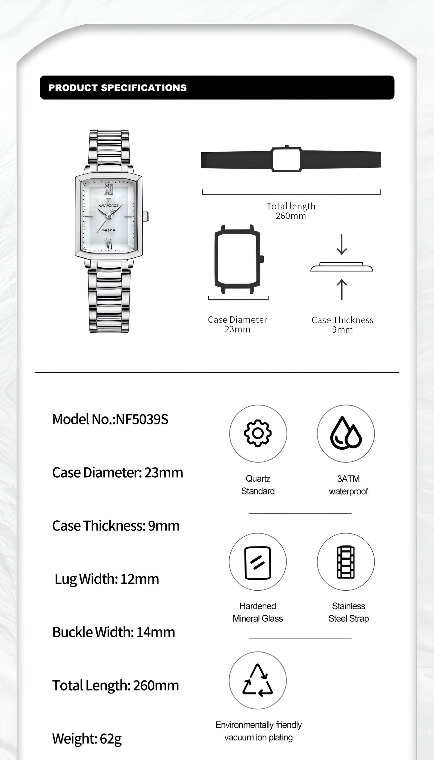 Reloj Naviforce Casual Nf5039s Mujer Ace