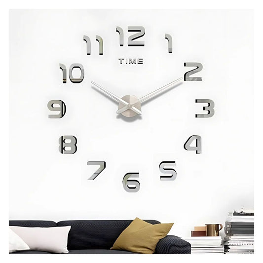 Reloj Pared Moderno Analogico Plata