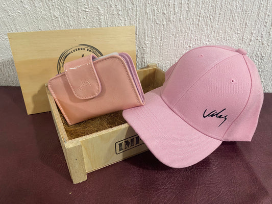 Duo Dama Gorra + Billetera  Velez (se envía con estuche)