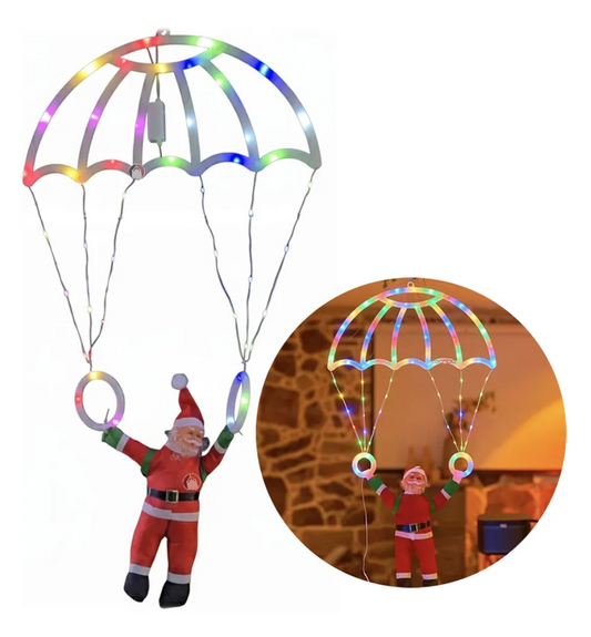 Papa Noel En Paracaídas De Luces Led