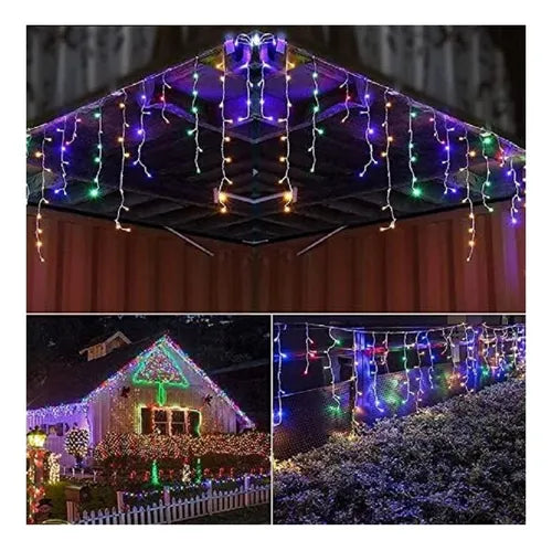 LUCES NAVIDAD CASCADA CORTINA 9 METROS