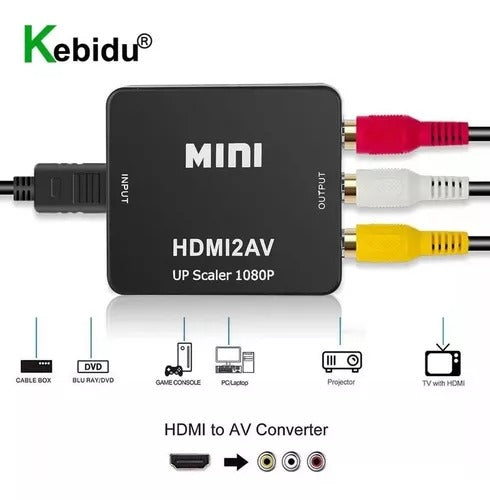 Adaptador Convertidor Hdmi A Rca / Av