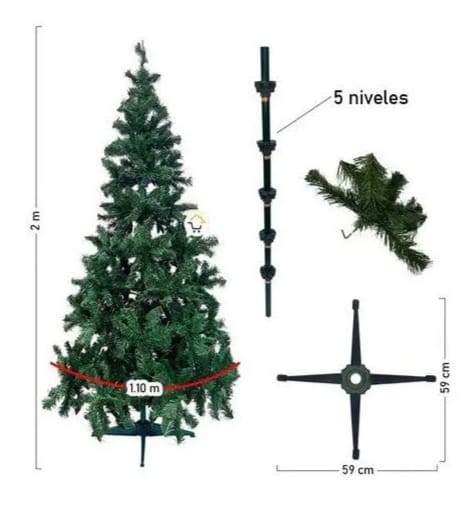 Árbol de navidad 1.70cm