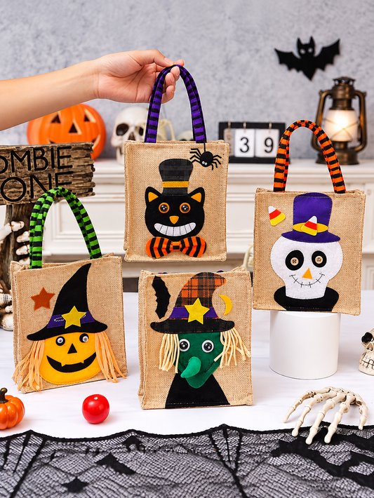 CESTA BOLSA HALLOWEEN YUTE
