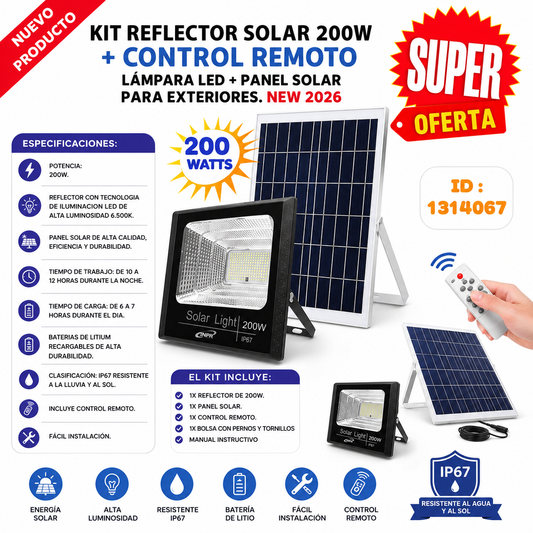 Kit Reflector Solar 200w