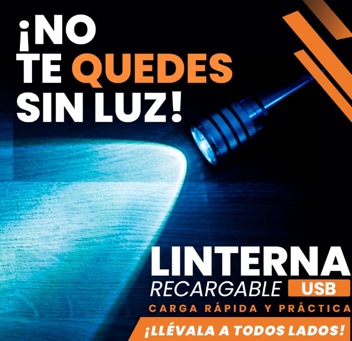 🔦🔦 COMBO x2 LINTERNAS USB MILITAR – 80GR
