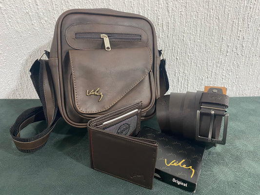 ✨ Trío Vélez – Bolso 23 cm + Correa + Billetera de Cuero ✨