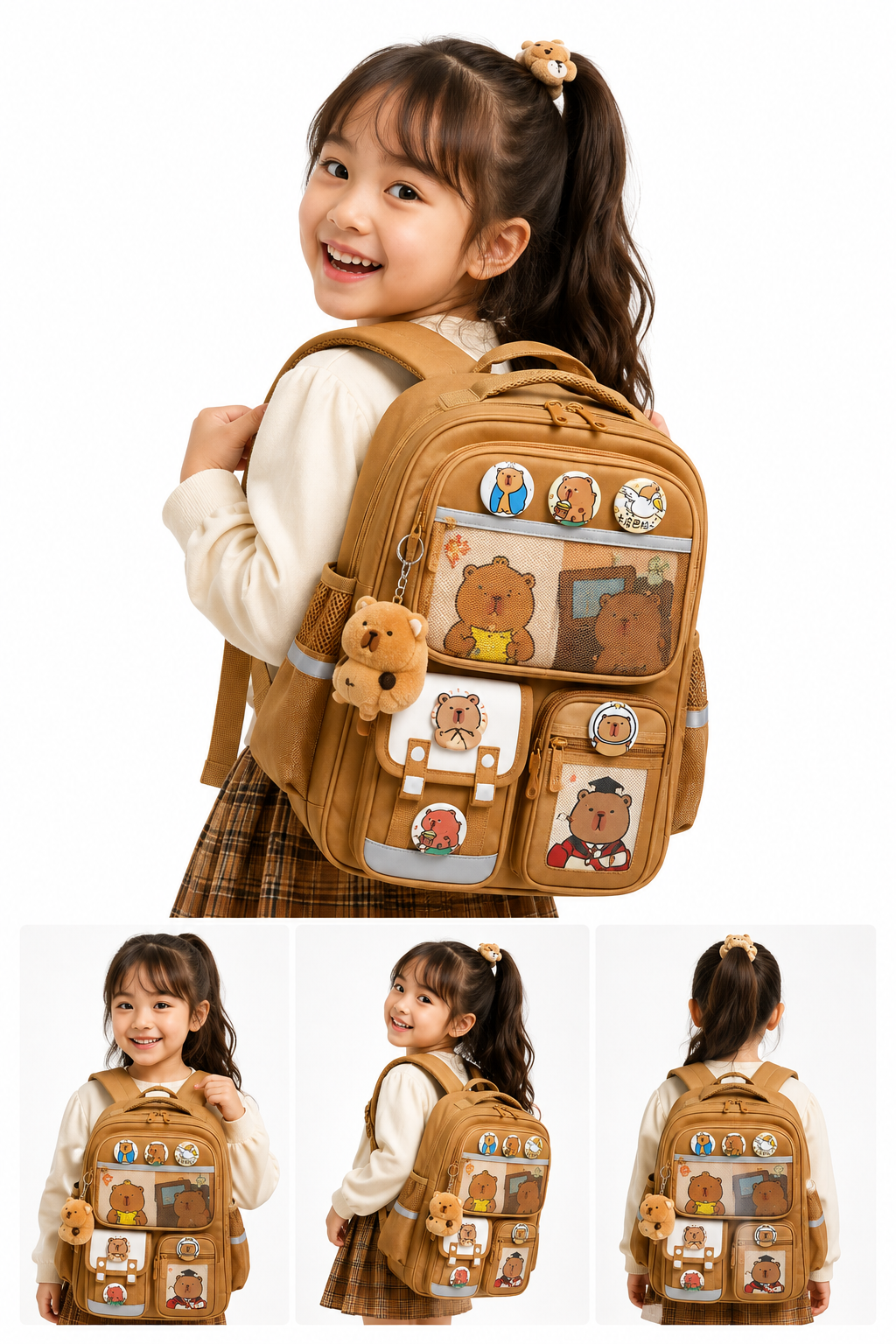 Morral Capibara Pines Cartuchera Y Llave