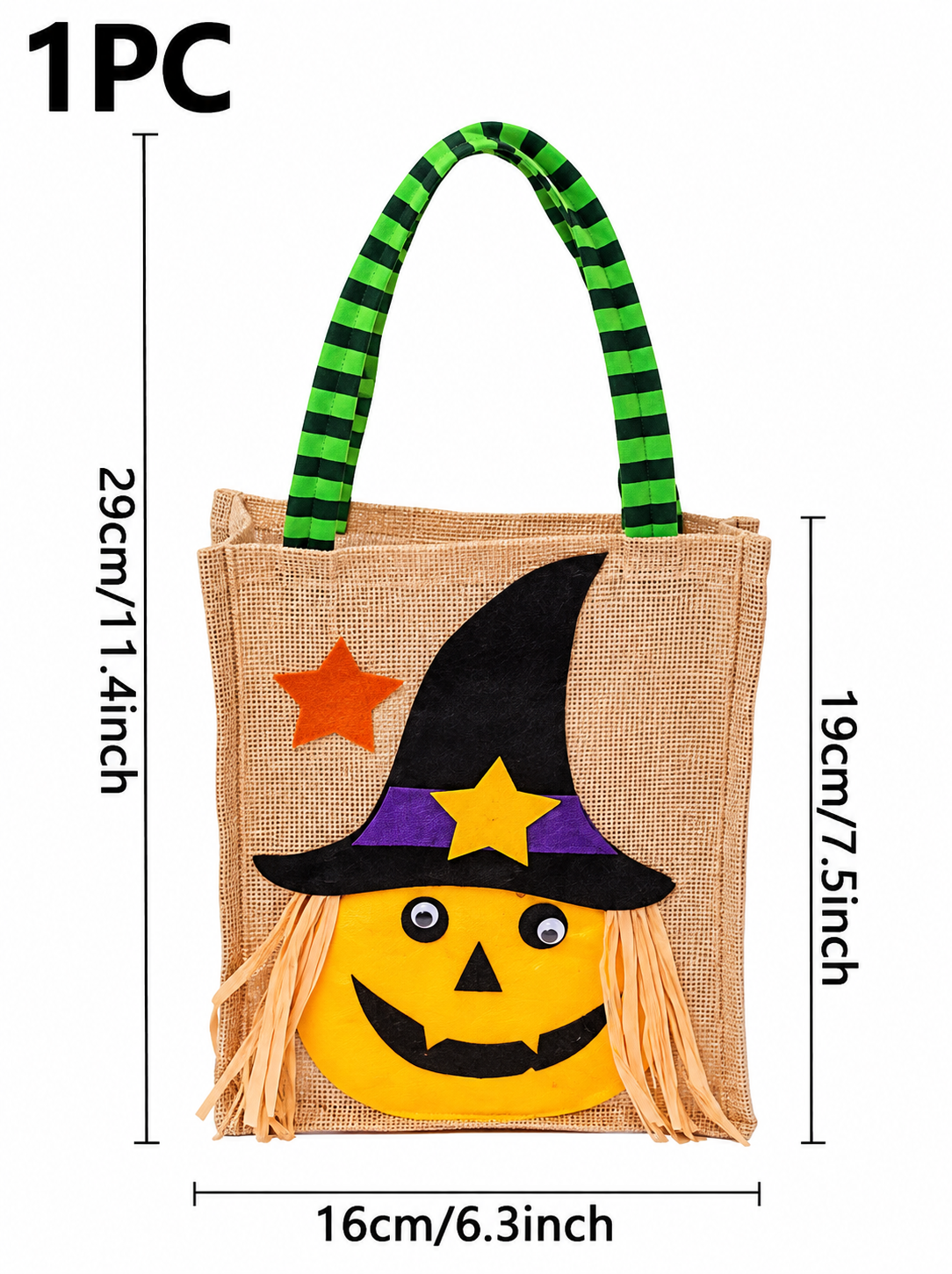 CESTA BOLSA HALLOWEEN YUTE