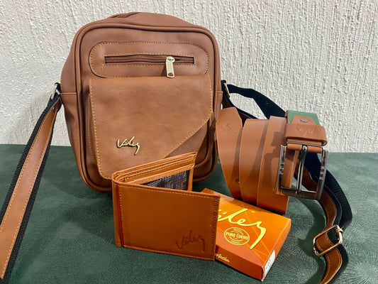 ✨ Trío Vélez – Bolso 23 cm + Correa + Billetera de Cuero ✨