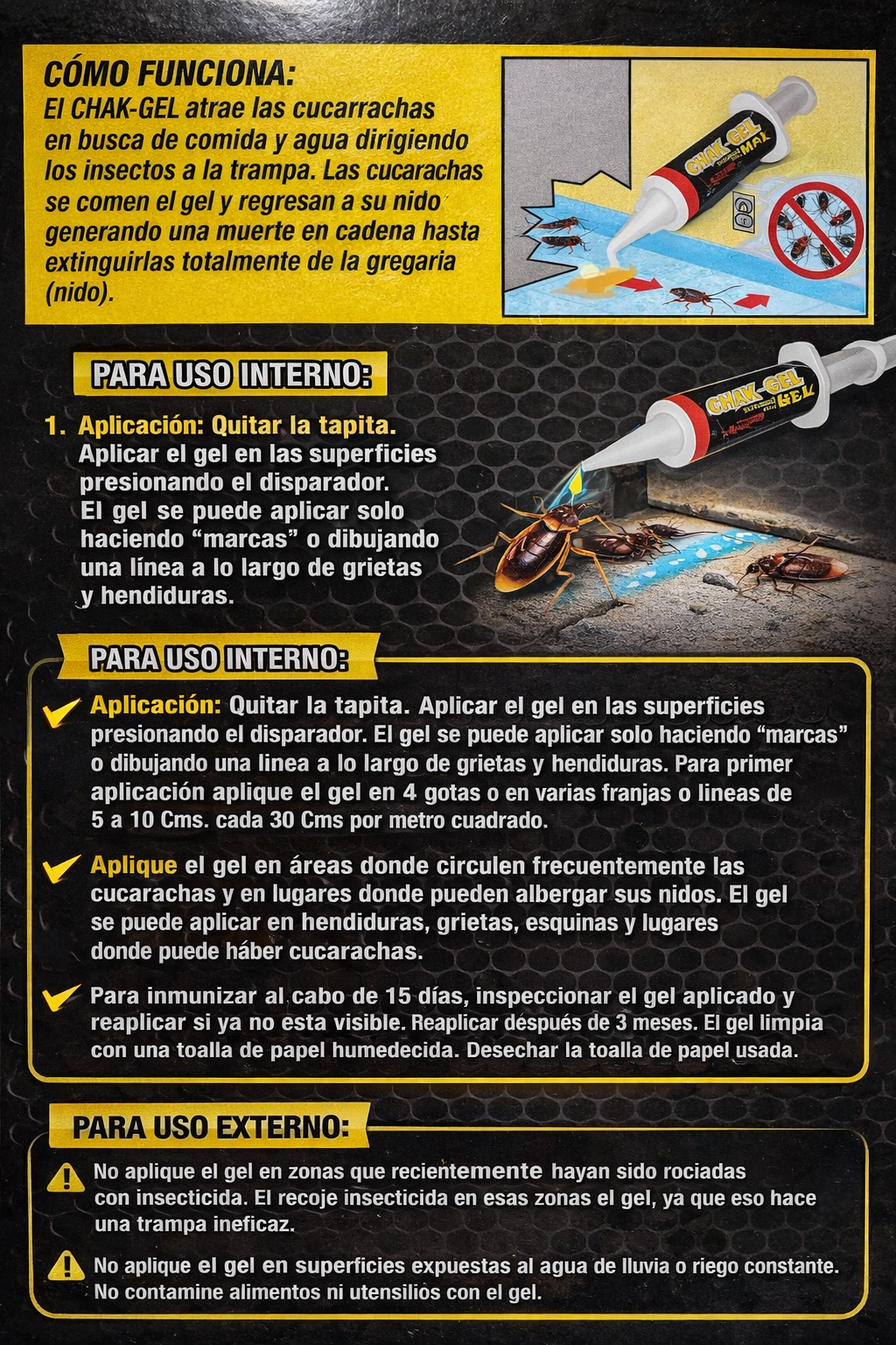 Chak Gel Mata Cucarachas 14grs