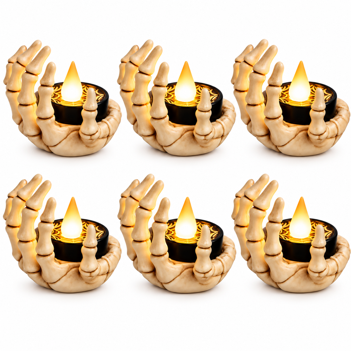 Velas LED Mano Esqueleto Halloween