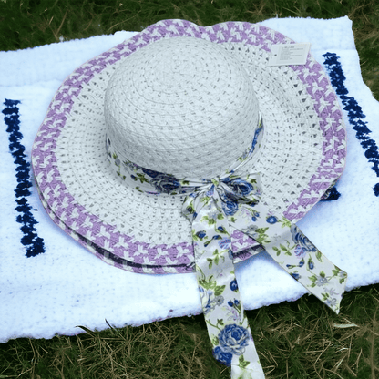 Sombrero de Ala grande, Lazo Estampado