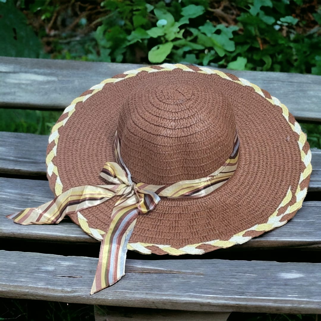 Sombrero de Ala grande, Lazo Estampado 4