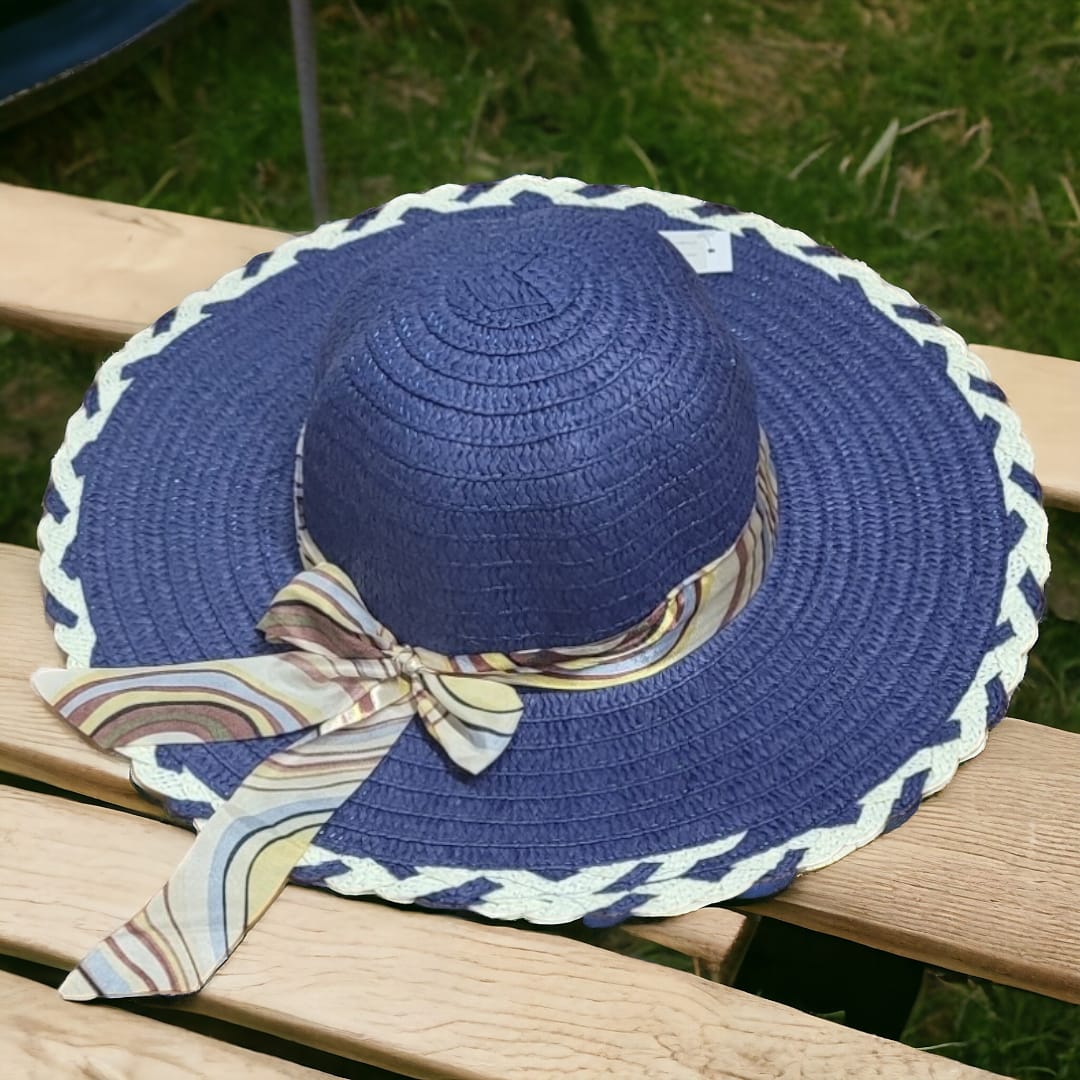 Sombrero de Ala grande, Lazo Estampado 4