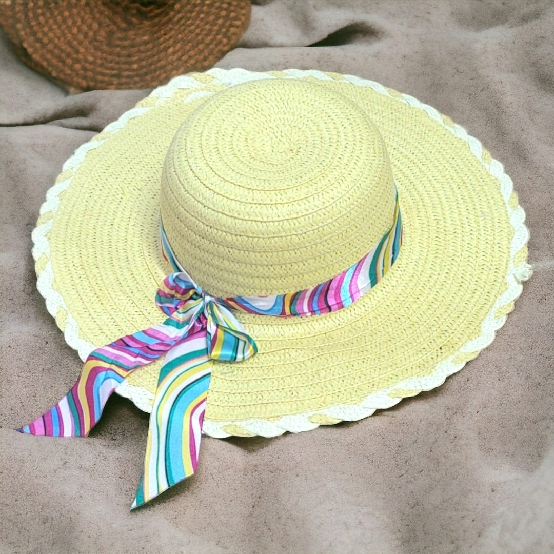 Sombrero de Ala grande, Lazo Estampado 4