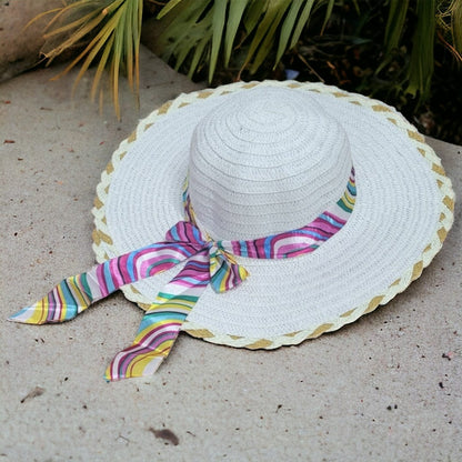 Sombrero de Ala grande, Lazo Estampado 4