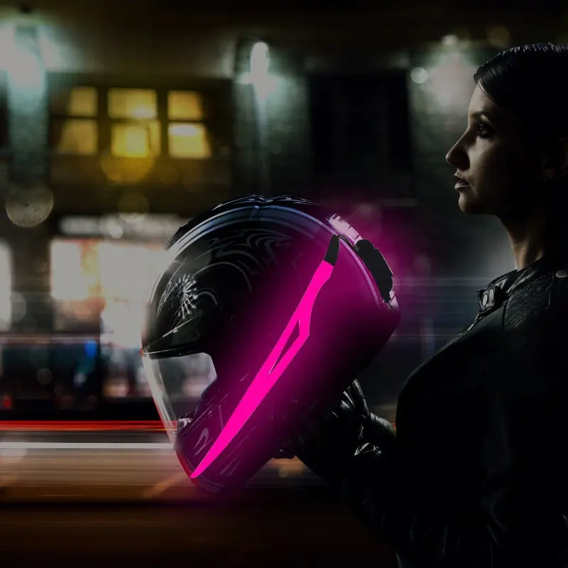 Tira Luz Led Para Casco Motocicleta Bici