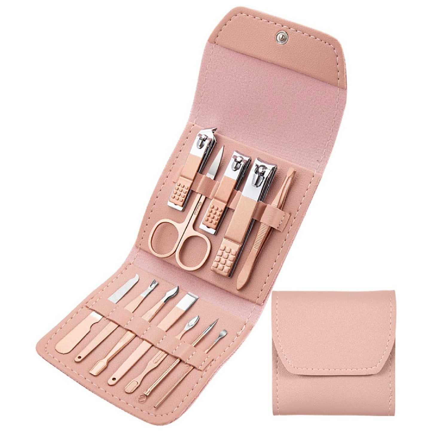 Kit Manicure Pedicure X12 Piezas Viajero