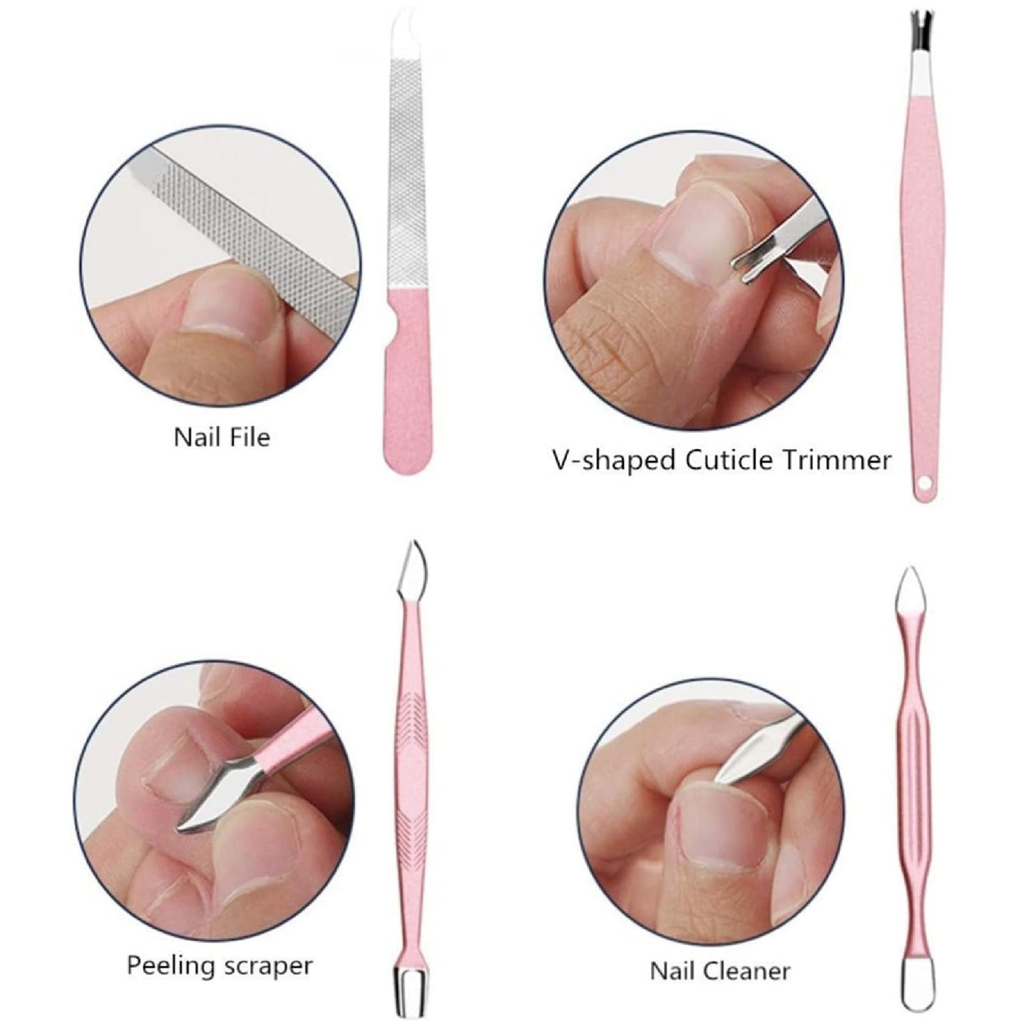 Kit Manicure Pedicure X12 Piezas Viajero