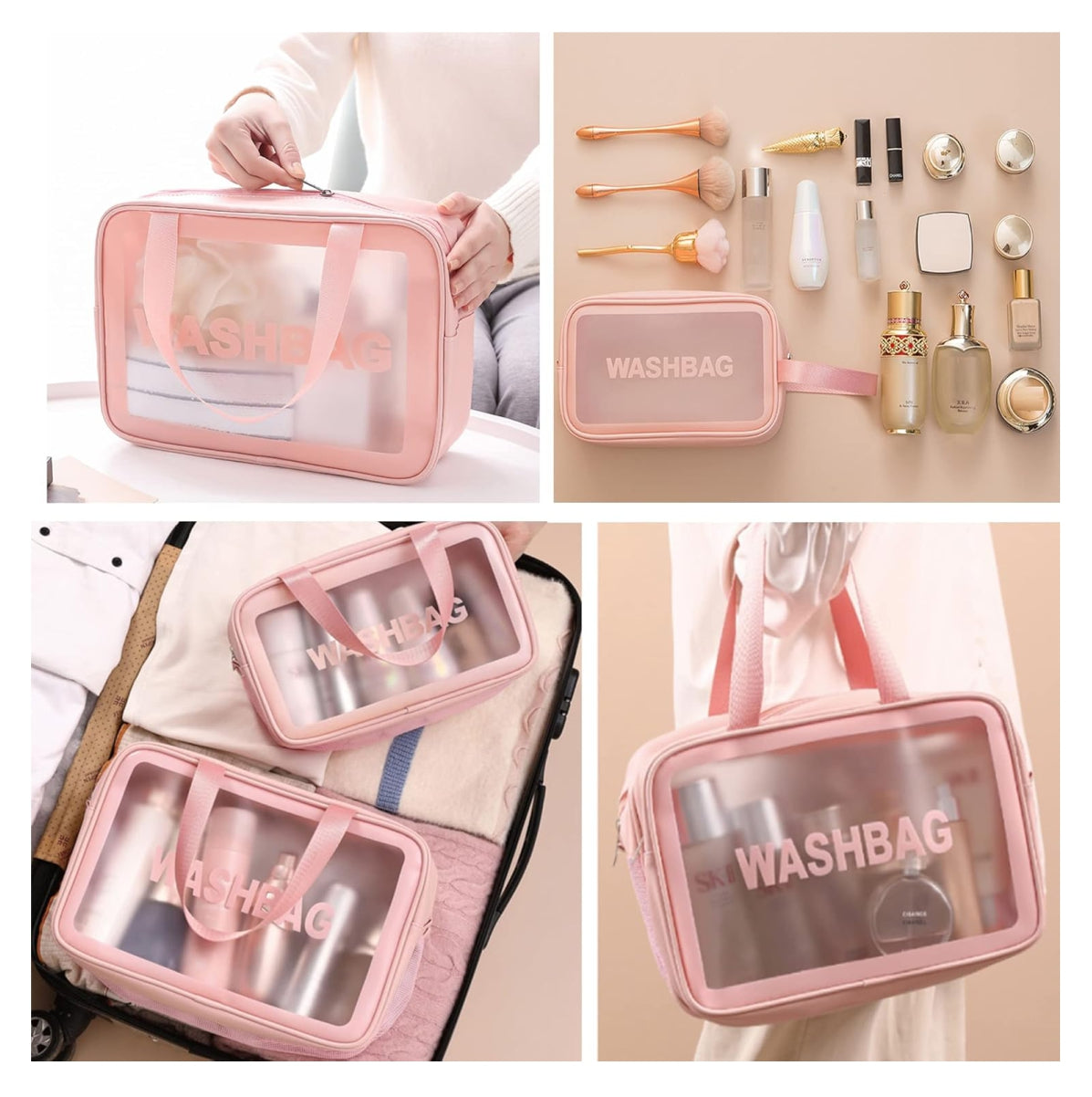 Cosmetiquera set Tres tamaños Viaje