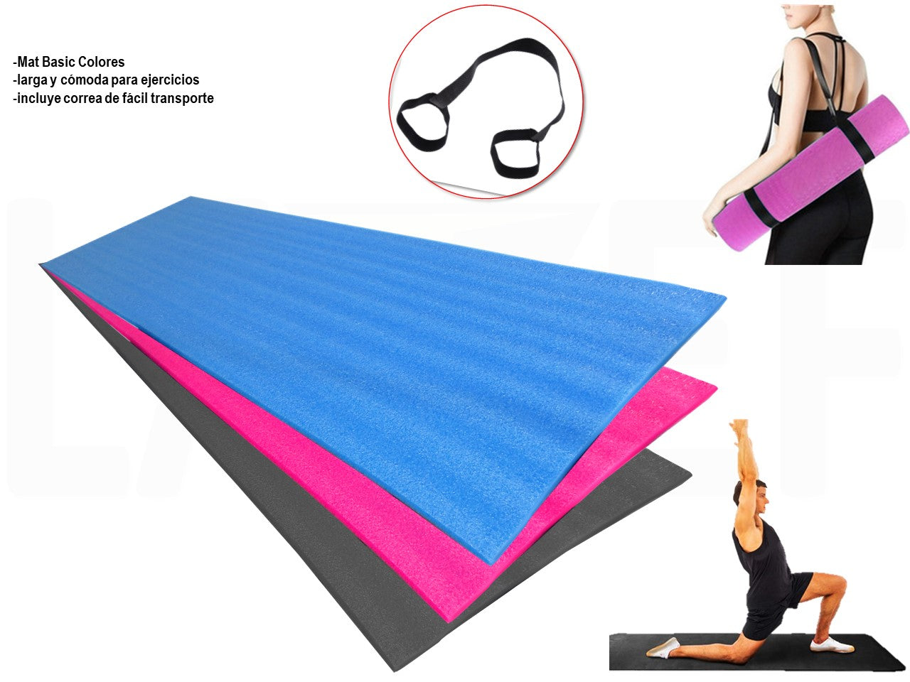 Colchonetas o tapete Mat Basicas Colores Envio Gratis