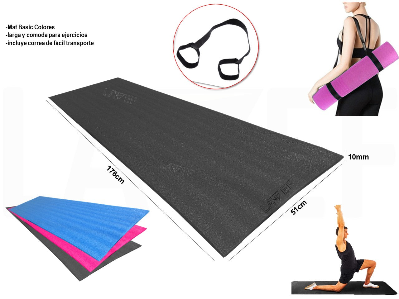 Colchonetas o tapete Mat Basicas Colores Envio Gratis