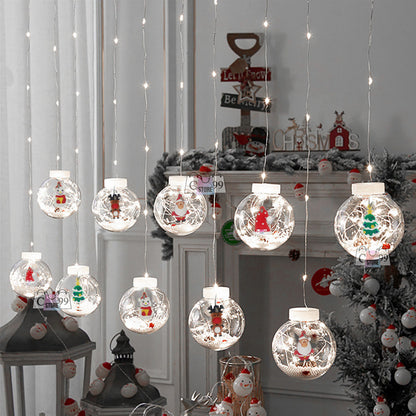Instalación Bolas Con Figuras Navideñas
