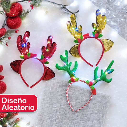 Diadema Cuernos Reno Luces LED D03LED