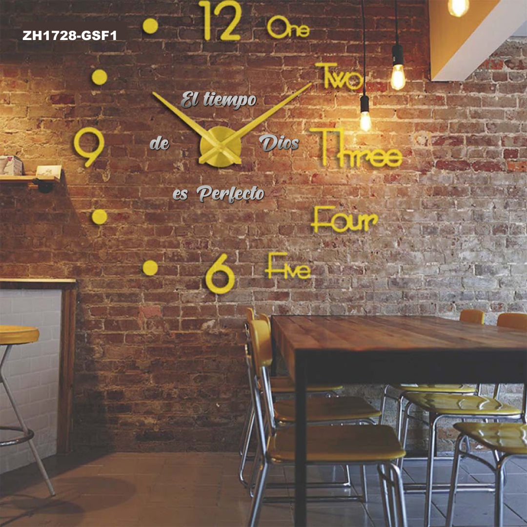 RELOJ ADHESIVO+FRASE TIEMPO