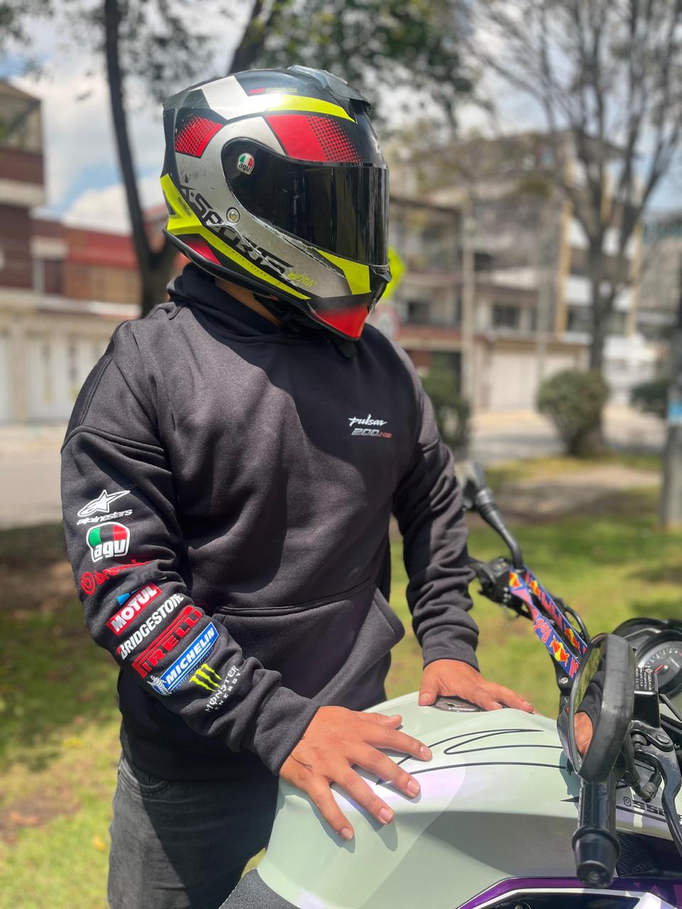 Gray helmet for bikers