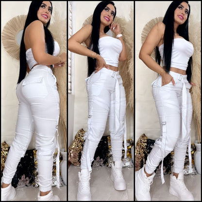 conjunto top básico y pantalon  jogger j