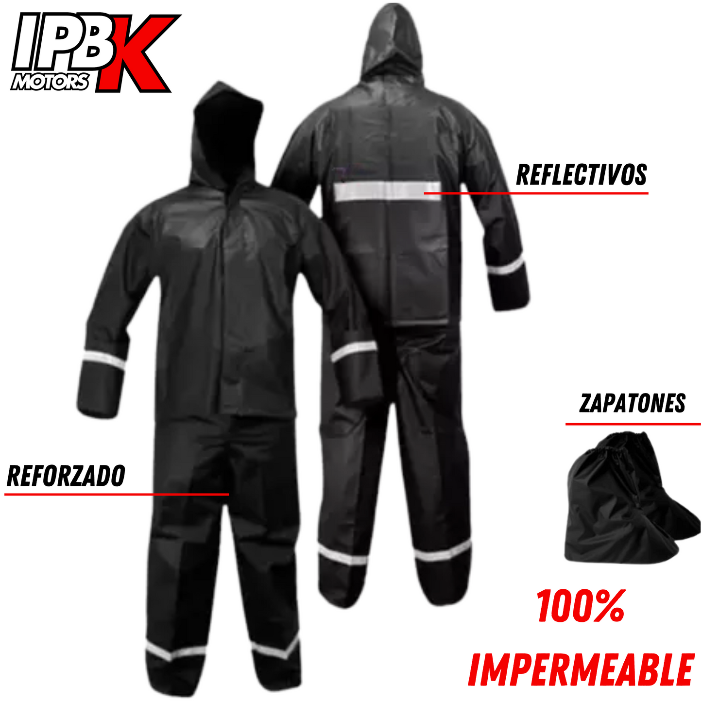 IMPERMEABLE SILICONADO 4 PIEZAS MOTERO