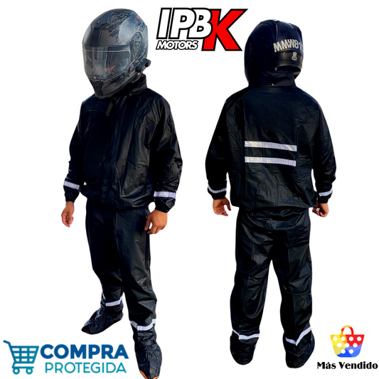 IMPERMEABLE SILICONADO 4 PIEZAS MOTERO