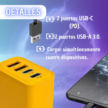 Cargador  120w Usb  4 puertos