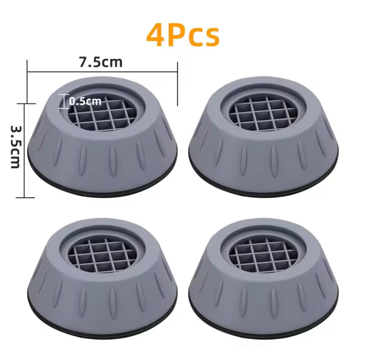 BASE SOPORTE CAUCHO X4 LAVADORA MULTIFUN
