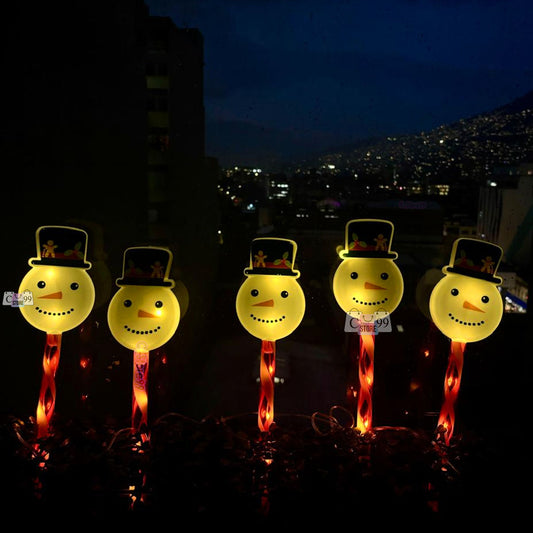 Copos De Nieve Luz Solar Navidad