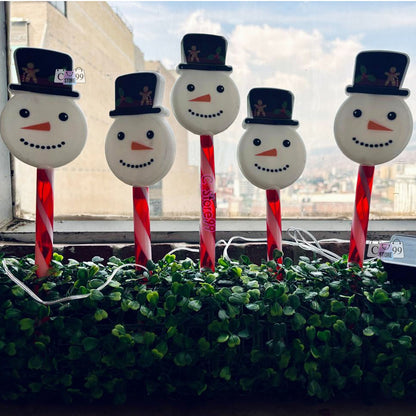 Copos De Nieve Luz Solar Navidad