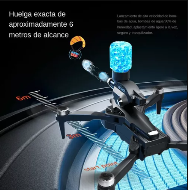 DRONE CON FUSIL HIDROGEL CARG