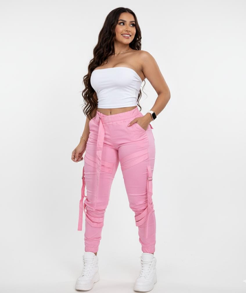 conjunto top básico y pantalon  jogger j
