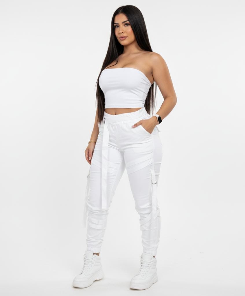conjunto top básico y pantalon  jogger j