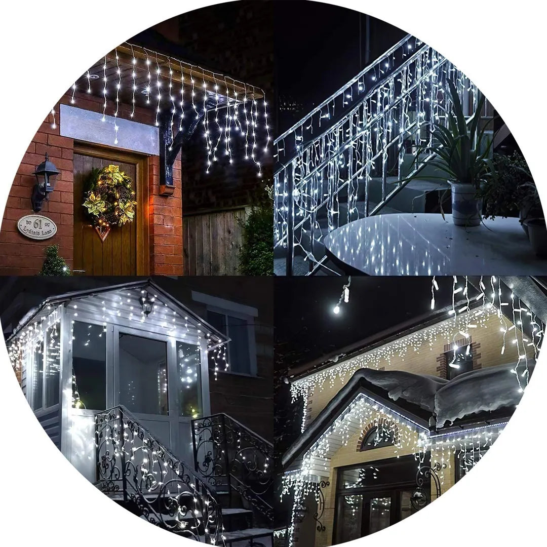 LUCES NAVIDAD CASCADA CORTINA 6 METROS
