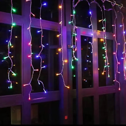 LUCES NAVIDAD CASCADA CORTINA 6 METROS