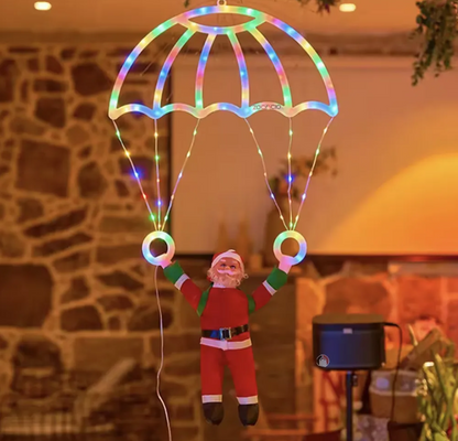 Papa Noel En Paracaídas De Luces Led